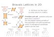 Bravais Lattices in 2D In 2D there are five ways to order atoms in a lattice Primitive unit cell: contains only one atom (but 4 points?) Are the dotted