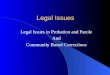 Legal Issues Legal Issues in Probation and Parole And Community Based Corrections