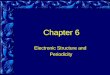 Chapter 6 Electronic Structure and Periodicity. Objectives Periodic law Organization of the periodic table Electromagnetic Radiation (added) Quantum mechanics