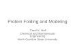 Protein Folding and Modeling Carol K. Hall Chemical and Biomolecular Engineering North Carolina State University