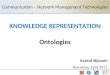 KNOWLEDGE REPRESENTATION Ontologies Communication – Network Management Technologies Rashid Mijumbi Barcelona, April 2011