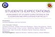 STUDENTS EXPECTATIONS ASSESSMENT OF STUDENT EXPECTATIONS IN THE CLASSROOM AND APPLICATIONS FOR FACULTY Lilly Graduate Fellows: Andrea Andrew, Abdel-Hameed