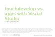 Advanced topics in touchdevelop touchdevelop vs. apps with Visual Studio comparison Disclaimer: This document is provided “as-is”. Information and views