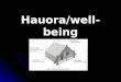 Hauora/well- being. What is Hauora? It is the underlying concepts of Health Education. It describes a holistic understanding of well-being which means