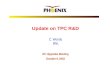 Update on TPC R&D C. Woody BNL DC Upgrades Meeting October 9, 2003