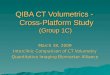 QIBA CT Volumetrics - Cross-Platform Study (Group 1C) March 18, 2009 Interclinic Comparison of CT Volumetry Quantitative Imaging Biomarker Alliance