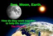 Sun, Moon, Earth, How do they work together to help life survive? The Planets