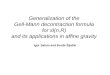 Generalization of the Gell-Mann decontraction formula for sl(n,R) and its applications in affine gravity Igor Salom and Đorđe Šijački