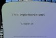 Tree Implementations Chapter 16 Data Structures and Problem Solving with C++: Walls and Mirrors, Carrano and Henry, © 2013