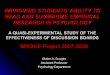 BRIDGE Project 2007-2008 Elaine A. Scorpio Assistant Professor Psychology Department