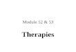 Module 52 & 53 Therapies. ch152 Psychotherapy Types of Therapy 1) Behavioral Therapy 2) Psychotherapeutic (Talk Therapy) 3) Biomedical Therapy Eclectic