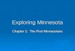 Exploring Minnesota Chapter 2: The First Minnesotans