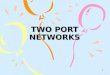 1 TWO PORT NETWORKS. 2 SUB - TOPICS  Z – PARAMETER  Y – PARAMETER  T (ABCD) – PARAMETER  TERMINATED TWO PORT NETWORKS