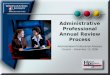 Administrative Professional Annual Review Process Administrative Professional Advisory Council – November 13, 2008