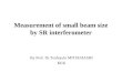 Measurement of small beam size by SR interferometer By Prof. Dr.Toshiyuki MITSUHASHI KEK