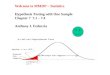 Welcome to MM207 – Statistics Hypothesis Testing with One Sample Chapter 7 7.1 – 7.4 Anthony J. Feduccia