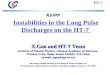 1 Instabilities in the Long Pulse Discharges on the HT-7 X.Gao and HT-7 Team Institute of Plasma Physics, Chinese Academy of Sciences, P.O.Box 1126, Hefei,