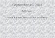 September 16, 2011 Bellringer: Write a poem about a rock or mineral