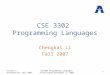 CSE 3302 Programming Languages Chengkai Li Fall 2007 Lecture 1 - Introduction, Fall 20071 CSE3302 Programming Languages, UT-Arlington ©Chengkai Li, 2007
