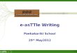 E-asTTle Writing Paekakariki School 29 th May2012