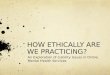 HOW ETHICALLY ARE WE PRACTICING? An Exploration of Liability Issues in Online Mental Health Services