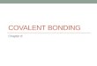 COVALENT BONDING Chapter 8. Section Overview 8.1: Molecular Compounds 8.2: The Nature of Covalent Compounds 8.3: Bonding Theories 8.4: Polar Bonds and
