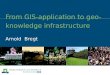 Arnold Bregt From GIS-application to geo- knowledge infrastructure