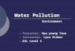 Water Pollution Environment o Presenter: Hye-young Yoon o Instructor: Lyra Riabov o ESL Level 5