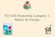 STAAR Reporting Category 1 Matter & Energy. Atoms and Elements