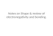 Notes on Shape & review of electronegativity and bonding