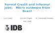 Formal Credit and Informal jobs: Micro evidence from Brazil Luis Catão Carmen Pagés M. Fernanda Rosales Feb 2009