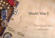 World War I The Great War Continues…. Quick Recap…  Allied Powers: Britain, France, Russia, Serbia, Romania, and Greece  Central Powers: Germany, Austria-