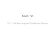 Math 50 9.2 – The Rectangular Coordinate System 1