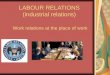 LABOUR RELATIONS (industrial relations) Work relations at the place of work
