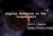 Angular Momentum in the Kuiper Belt Scott S. Sheppard Carnegie Institution of Washington Department of Terrestrial Magnetism