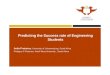 Predicting the Success rate of Engineering Students Anlia Pretorius, University of Johannesburg, South Africa Philippus P Pretorius, North West University,