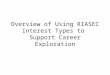 Overview of Using RIASEC Interest Types to Support Career Exploration