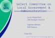 S t a t e I n f o r m a t i o n T e c h n o l o g y A g e n c y Select Committee on Local Government & Administration Lucas Mogashoa GM Strategic Services