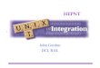 HEPNT John Gordon DCI, RAL Integration The Unix Enthusiast’s View of NT Unix