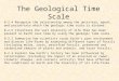 The Geological Time Scale 8-2.4 Recognize the relationship among the units—era, epoch, and period—into which the geologic time scale is divided. 8-2.5