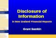 Disclosure of Information in New Zealand Financial Reports Grant Samkin