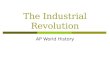 The Industrial Revolution AP World History. What factors caused the Industrial Revolution to begin in England? Discussion Question