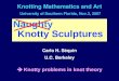 Knotting Mathematics and Art University of Southern Florida, Nov.3, 2007 Naughty Knotty Sculptures Carlo H. Séquin U.C. Berkeley  Knotty problems in knot