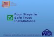 1 Four Steps to Safe Truss Installations ™ Presented by the Wood Truss Council of America