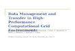 Data Management and Transfer in High-Performance Computational Grid Environments B. Allcock, J. Bester, J. Bresnahan, A. L. Chervenak, I. Foster, C. Kesselman,