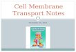 November 20, 2015 Cell Membrane Transport Notes. I.) Types of Cell Membrane Transport There are 2 types of cell membrane transport: A.Passive Transport