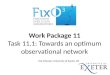 Work Package 11 Task 11.1: Towards an optimum observational network Ute Schuster, University of Exeter, UK