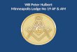 WB Peter Hulbert Minneapolis Lodge No 19 AF & AM