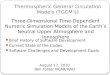 Thermospheric General Circulation Models (TGCM’s) Brief History of Software Development Current State of the Codes Software Challenges and Development