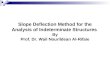 Slope Deflection Method for the Analysis of Indeterminate Structures By Prof. Dr. Wail Nourildean Al-Rifaie